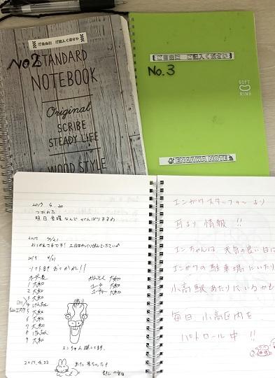 14　東町エンガワ商店に置かれている落書き帳.JPG