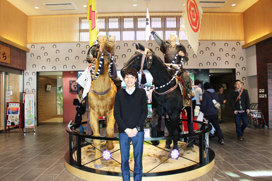 相馬野馬追の情報を展示したホールにて