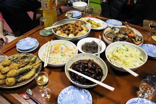 海藻の「えご」に花豆の「花嫁ささぎ」、小づゆに饅頭の天ぷら