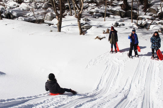 とは言えやっぱり楽しい雪遊び